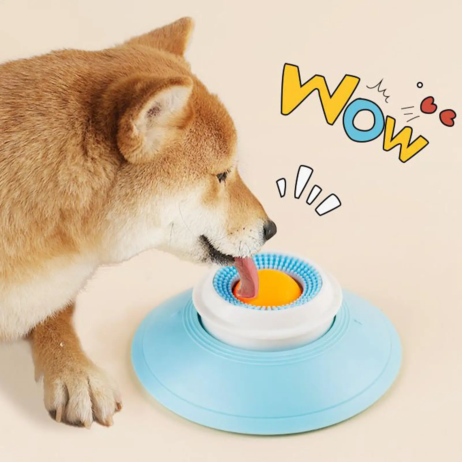 Dog Licking Mat Anti-Choking Pet Treat Dispenser Slow Food Pets Non-Slip Spin Balltoys Pet Supplies 1005012002643588