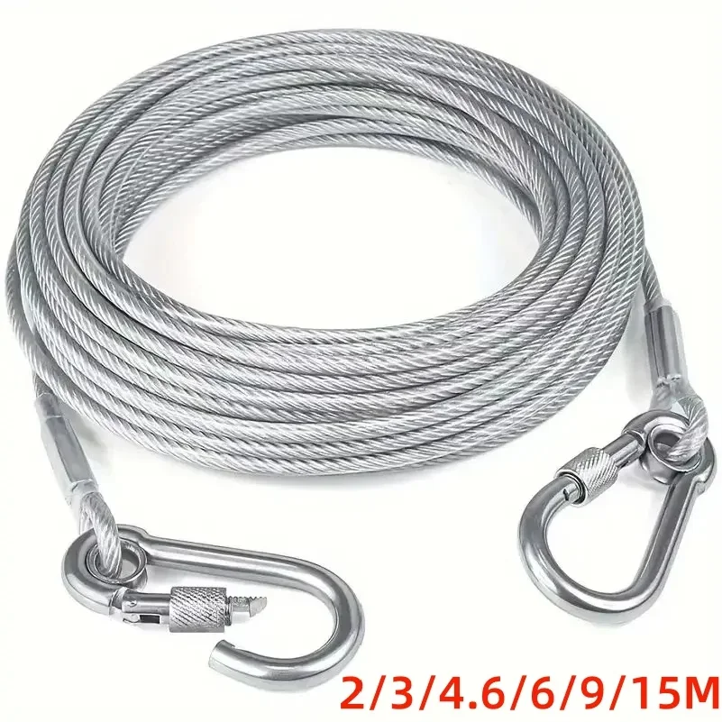 Double-Headed Dog Tie Out Cable Leash 1005012002986033