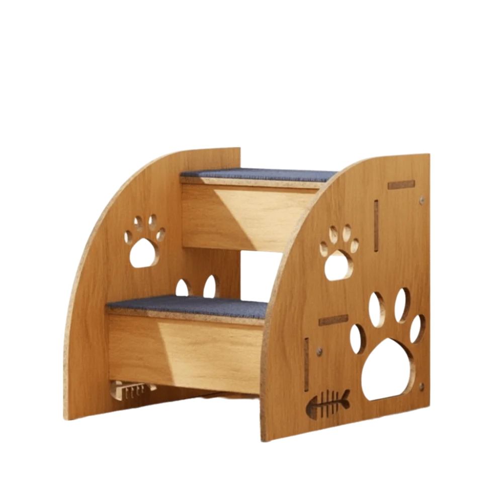 Non-Slip Wooden Dog Stairs Safety Railing Sturdy Pet Steps Wear-Resistant Removable Climbing Ladder 1005012007232276