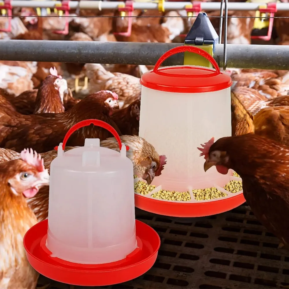 3L Poultry Feeder and Waterer Water Food Dispenser Automatic Chicken Birds Chick Waterer (3kg) 1005012010411759