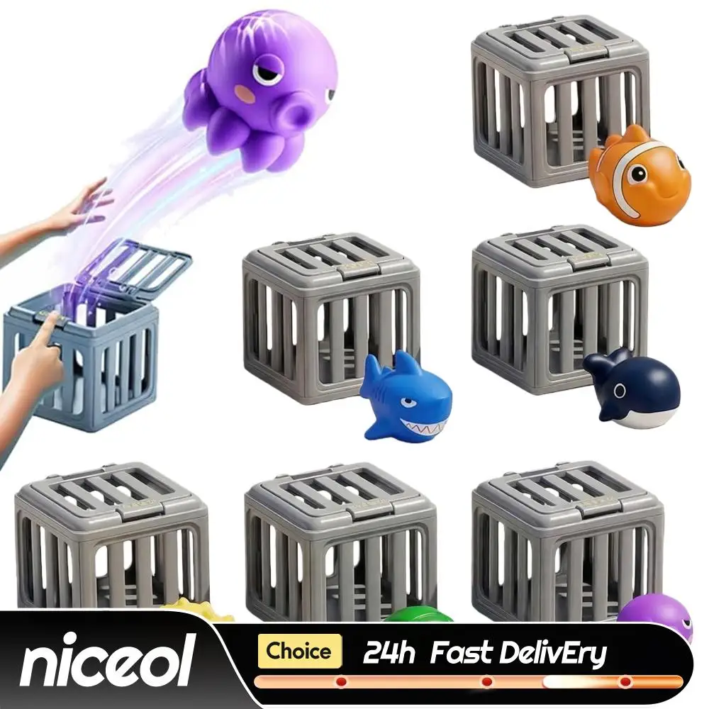 Toddler Bath Toy Play Set W/ Fish Box Floating Animals Water Swimming Dive Pool Game for 1 2 3 4 1005012010633454
