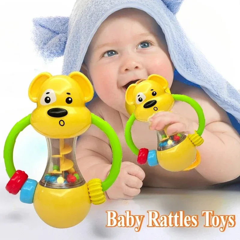 Soft Silicone Puppy Teething Rattle Toy for 0-12 Month Infant Grasping Training Early Educational 1005012010914363