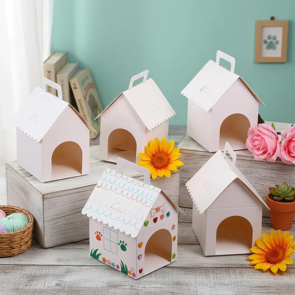 Dog House Style Party Favor Boxes for Holding Treats at Birthday Parties Dog Lover Events 1005012020489212
