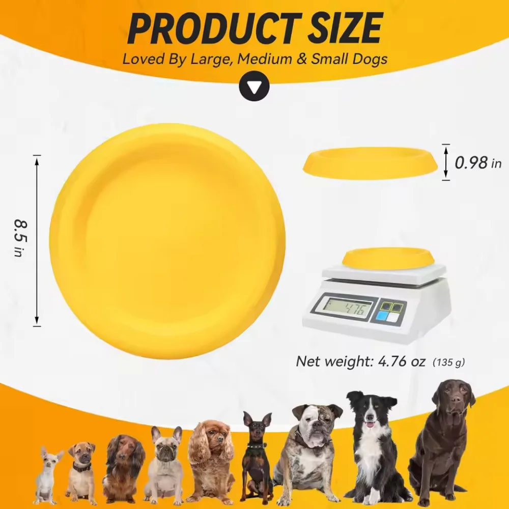 Durable EVA Dog Flying Disc Indestructible Chew Toy for Large Dogs Floatable Frisbee Pet Outdoor 1005012021249642
