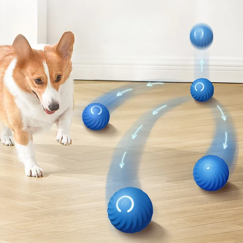 Pet Toy Ball Automatic Moving Dog Smart USB Jumping Rotating Interactive Dog Chew Toy Ball 1005012021721849