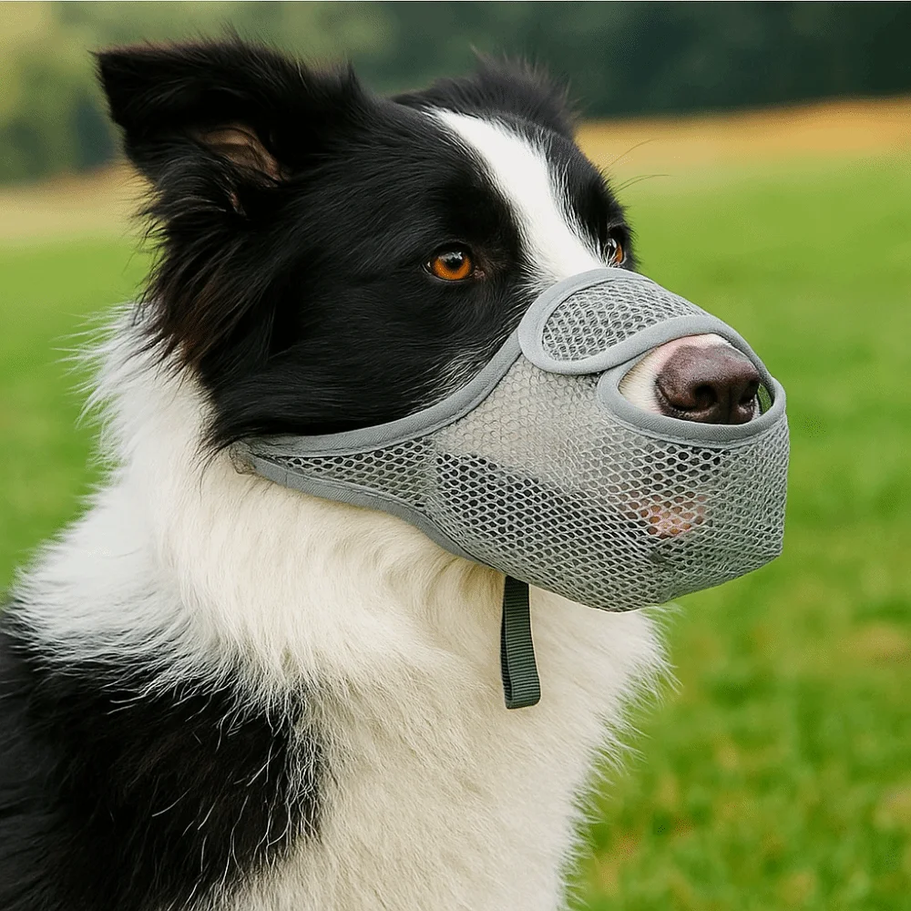 Breathable Mesh Dog Muzzle Anti-Bite Adjustable Strap Dog Mouth Cover Scavenging Prevention Long 1005012024310999