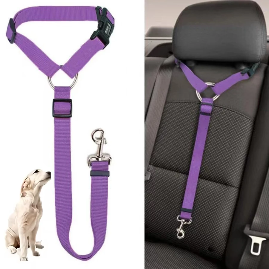 Dog Safety Harness Vest, Adjustable Car Safety Restraint Belt with Sturdy Metal Buckle (1 Piece) 1005012029886517