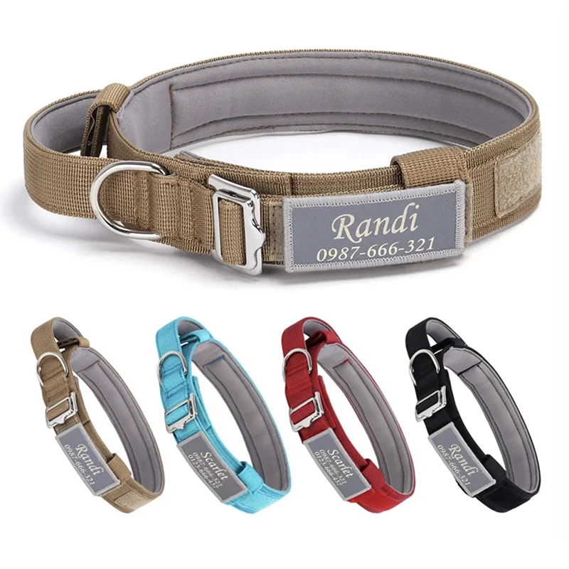 Reflective Dog Collar Personalized Pet Tag Custom Puppy Cat Nameplate ID Collars Engraved Training 1005012031728280
