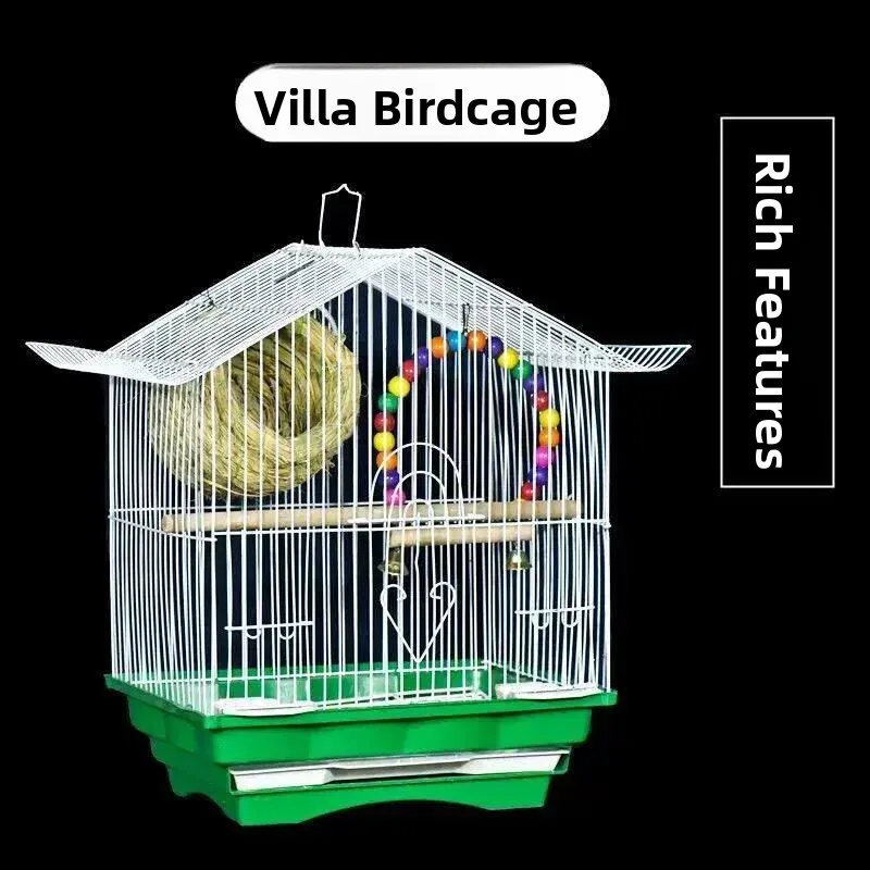 Small Villa Style Bird Cage for Parakeets and Canaries House Shaped Pet Cages That Are Perfect 1005012034558818