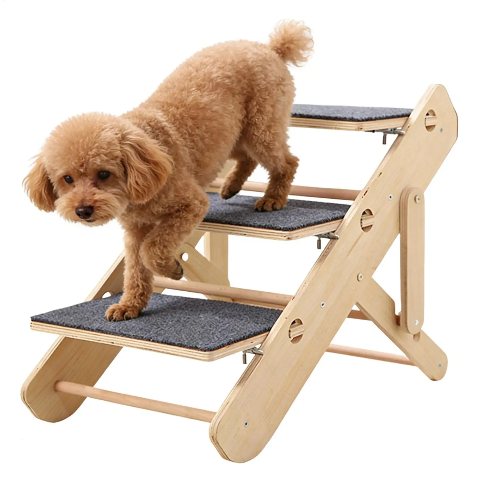 Dog Stairs Non-Slip Stable Foldable 3-Step Pet for Climbing Home Living Room Bedside Bedroom Sofa 1005012034955069
