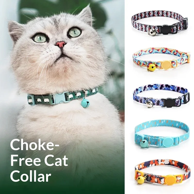 Cat Collar Kitten Woven Necklace Collar Bell Anti-Choking Comfort Safety Buckle Pet Decoration 1005012040111843