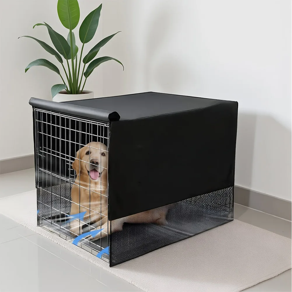 Breathable Dog Crate Cover 18-48 Inch Oxford Cloth Pet Kennel Cover Fit for Wire Black 4 1005012040726838