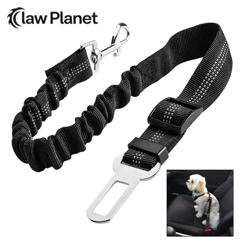 Dog Car Safety Belt Dog with Damping Belt and Reflective Line Adjustable Length 1005012040869418