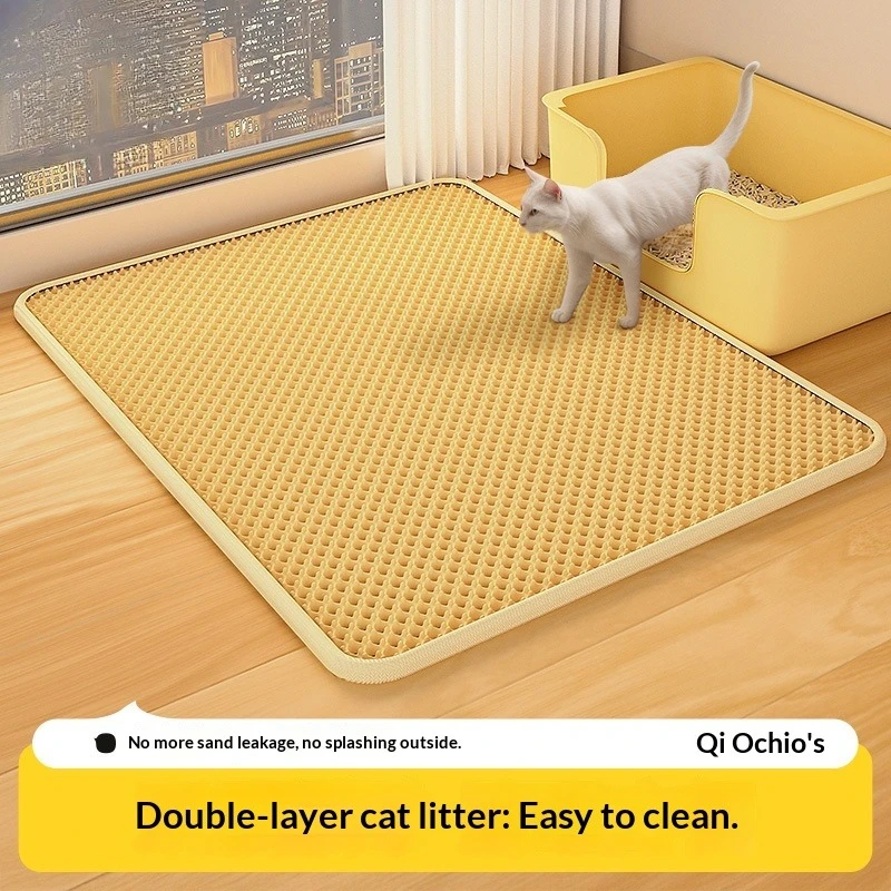 Cat Litter Mat, Prevents Litter Tracking, Filters Stops Splashing Keeps Litter Box Clean 1005012045034034