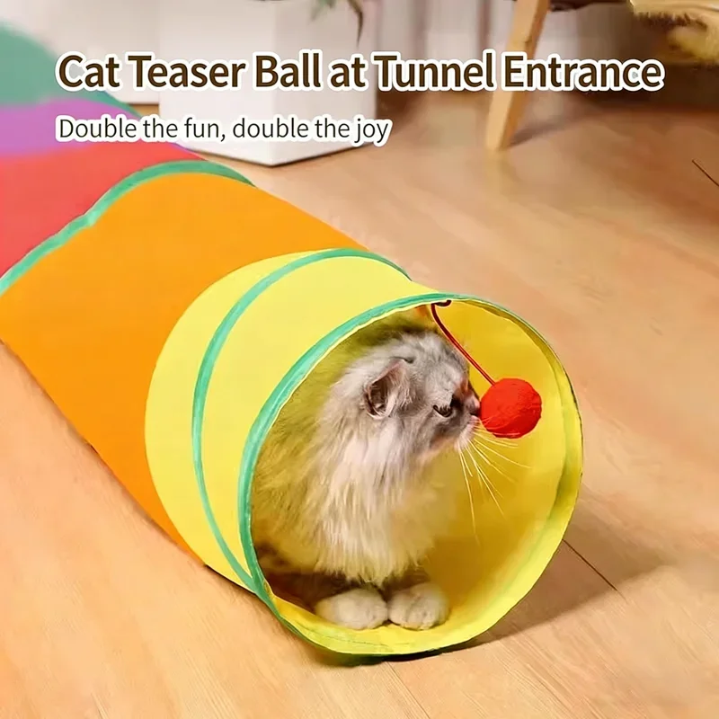 Cat Tunnel Tube Foldable & Portable Interactive Cat Toy with Multi-Entrances Pet Supplies Ideal 1005012046583216
