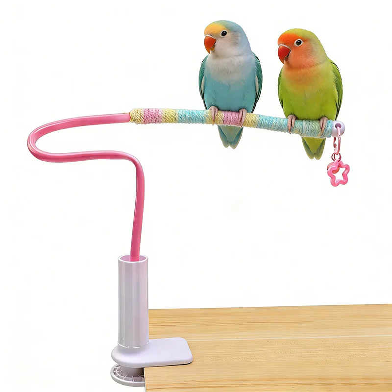 Bird Perch Stand Small Medium Birds Training Portable Tabletop Platform Flexible Parrot 1005012052982998