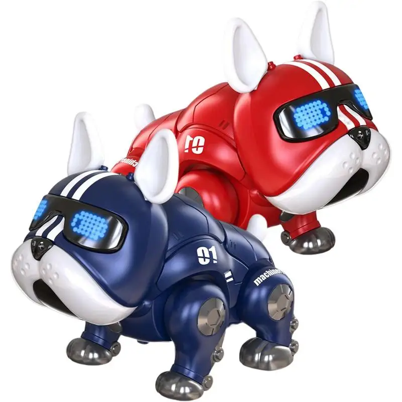 Dance Music Bulldog Robot Intelligent Interactive Dog with Light Kids Toy Early Educational Toy 1005012056776258