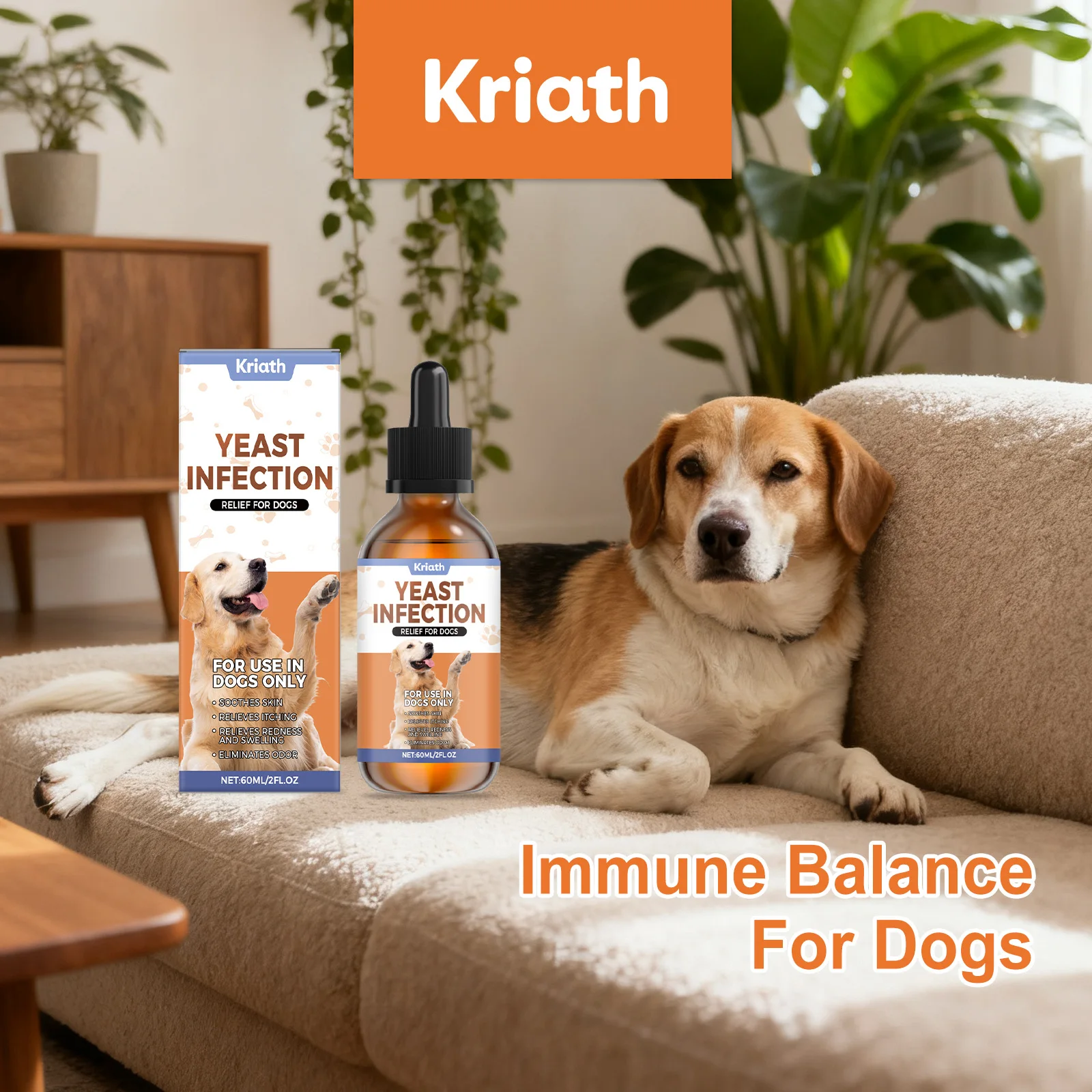 Natural Herbal Drops for Dogs Chicken Flavor Immune Support Seasonal Care Skin Itch Redness Relief 1005012061427896