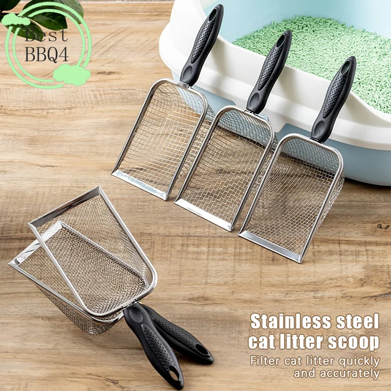 BBQ4 Durable Stainless Steel Litter Scooper, Ergonomic and Easy to Clean for Cats & Dogs 1005012062611885