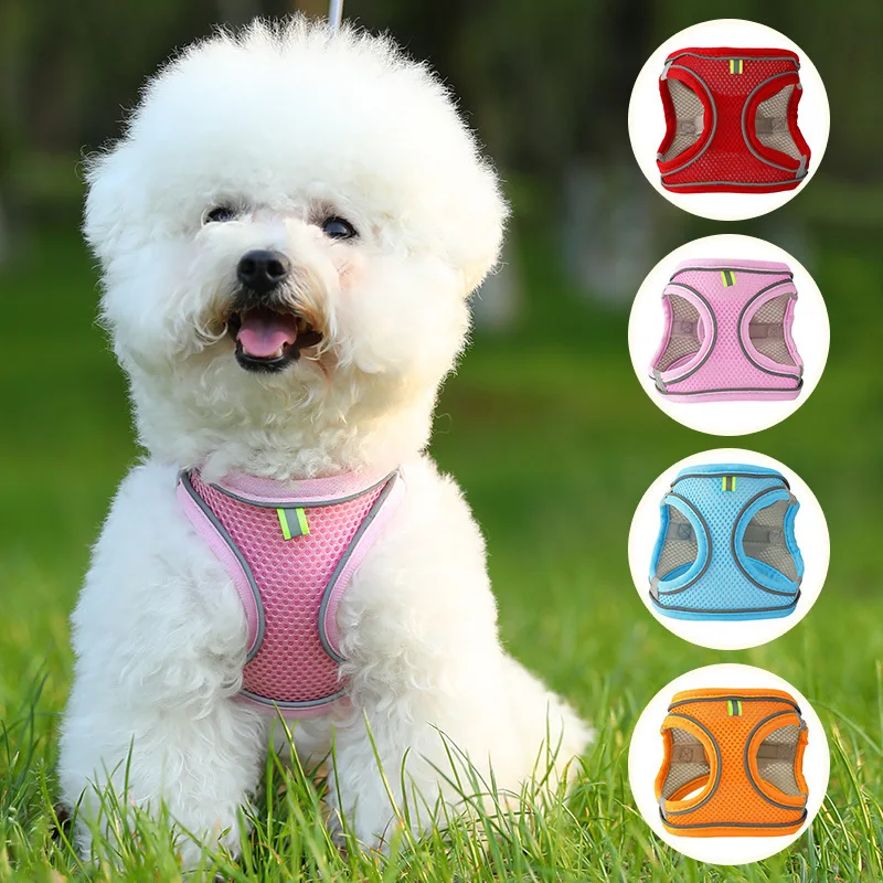Cat Dog Harness Vest Chest Rope Set Reflective Breathable Adjustable Pet Harness for Small Medium 1005012063541428
