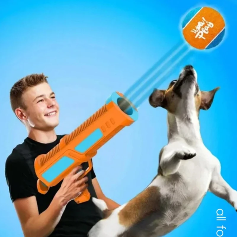 Pet Toys Interactive Launch Training Toy Creative Mini Shooting Gun Games Stretch Ball Exercise Dog 1005012067718046