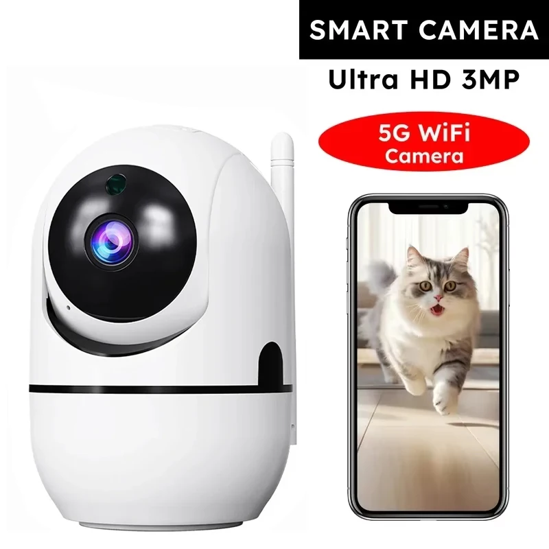 Pet Dog Camera with Phone App, 5G/2.4GHz Wifi Indoor Security Baby Camera, 360° Pan & Tilt 1005012071912463