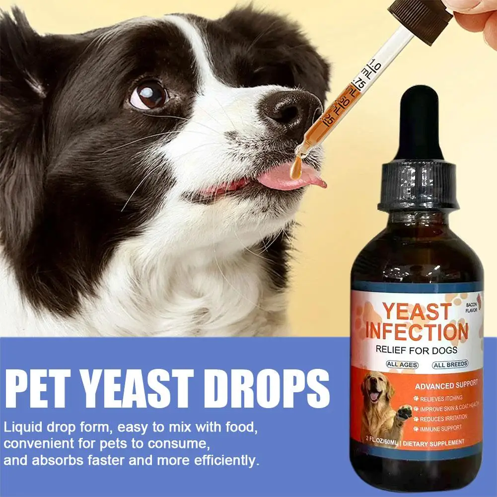 Pet Yeast Drops for Digestive Health Improves Diarrhea & Constipation Enhances Skin & Hair (60ml) 1005012073215191