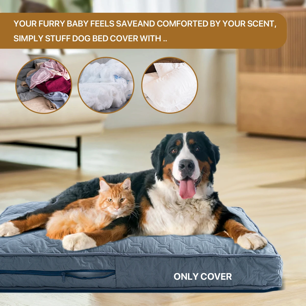 Orthopedic Dog Beds Cover for Large Dogs, Dog Bed Washable Cover Foam Pet Mat (1Pc) 1005012076613701