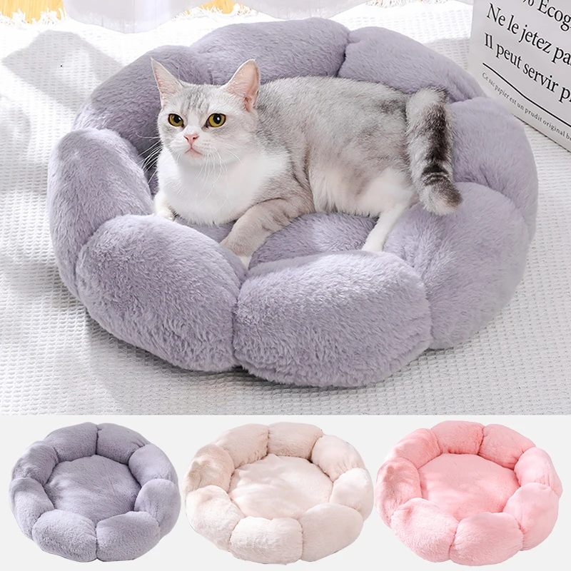 Flower Soft Cat Bed Sleeping Warm Small for Dog Cushion Breathable Cat Sofa Thicken Dog 1005012078032550
