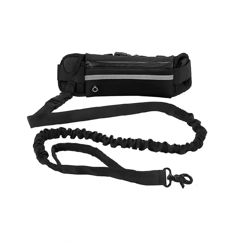 Hands Free Dog Leash Reflective Elastic Retractable with Waist Bag Adjustable Traction Rope For (1PC) 1005012080485760