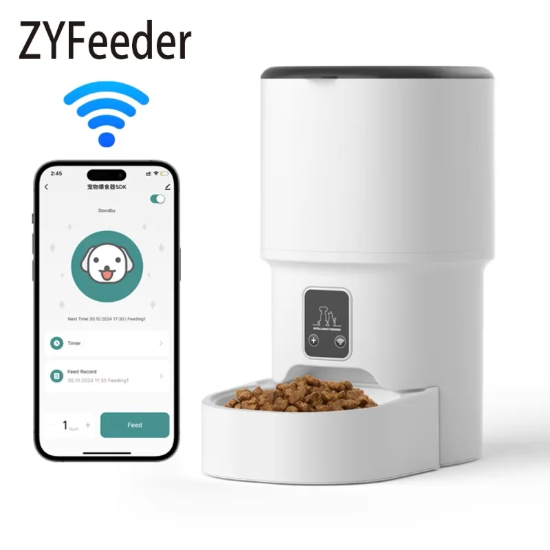 New 4L Button/Wifi Automatic Pet Feeder Smart Intelligent Cat and Dog Food Dispenser for Cats 1005012084028406
