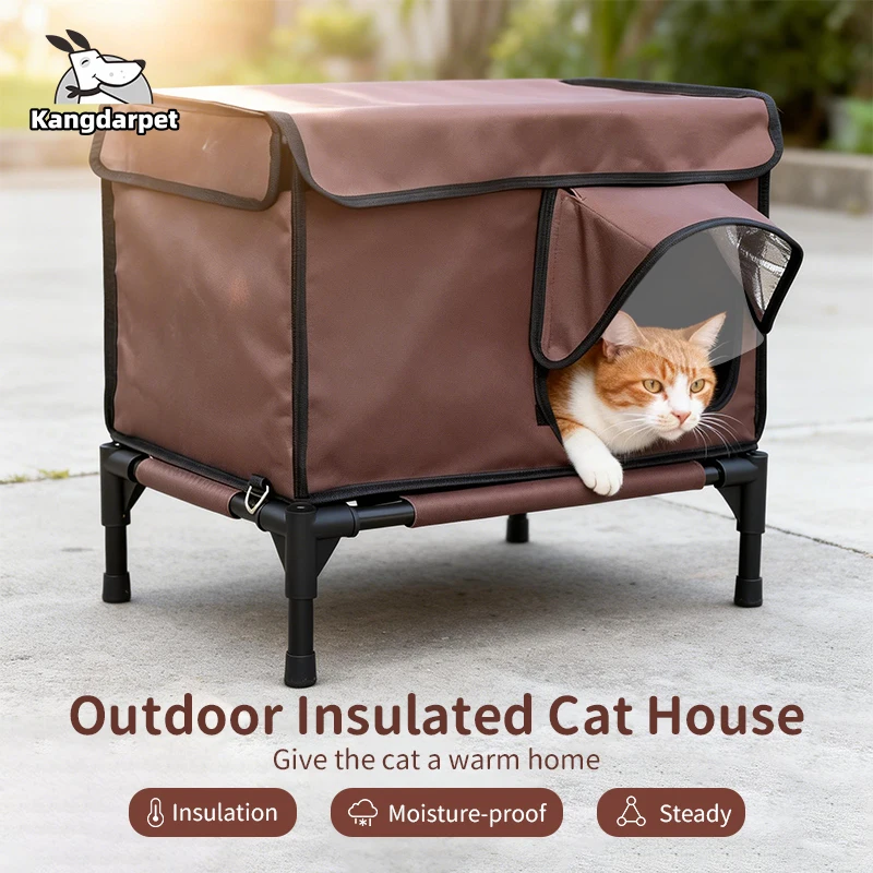 Outdoor Cat House Waterproof Rainproof Windproof Warm Foldable Cats Bed Thickened 1005012086904306