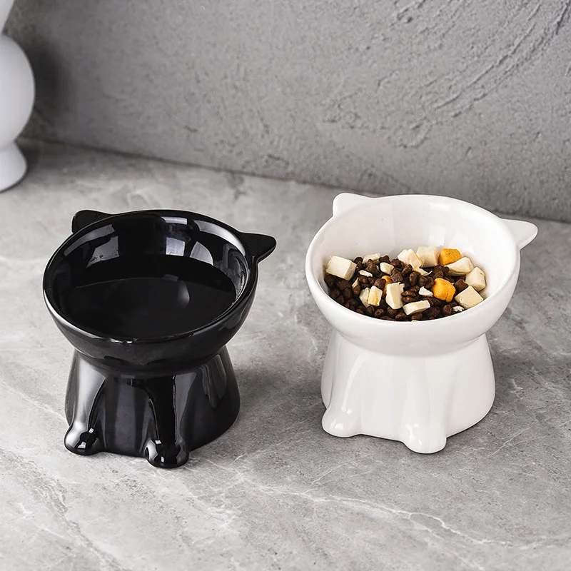 Pet Supplies Cat Bowl Cat Food Basin Drinking Bowl High Foot Dog Food Bowl Anti-Knock 1005012088837938
