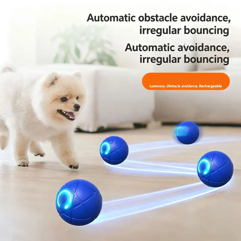 Smart Dog Toys Ball Electronic Interactive Pet Toy Moving Ball USB Automatic Moving Bouncing 1005012091565274