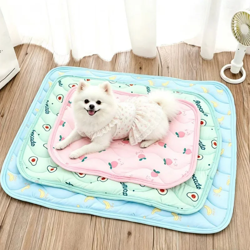Ice Silk Pet Mat Cat Dog Cooling Mat Fabric Carpet Cushion Puppy Summer Bed Kitty Sleeping 1005012092533962