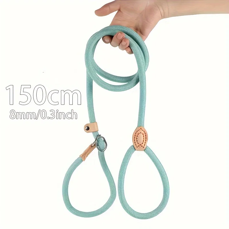 Dog Training Leashes Slip Rope Lead Leash Heavy Duty Braided Adjustable Loop Collar for Dogs (1.5M) 1005012098344439