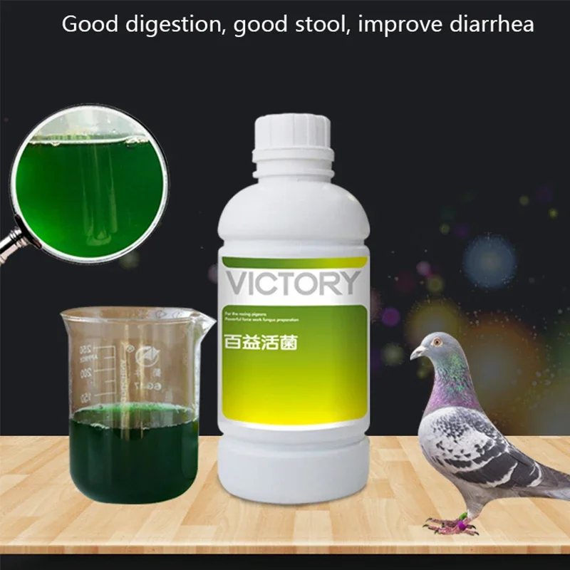 NEW Pigeon Gastrointestinal Probiotics 500ml Meat Racing Homing Diarrhea Green Will Help Digestion 1005012107112984