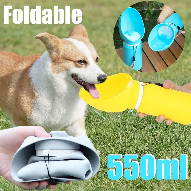 Foldable Portable Dog Water Bottle Silicone Leak-Proof Large Capacity Dog Travel (550ml) 1005012112691859
