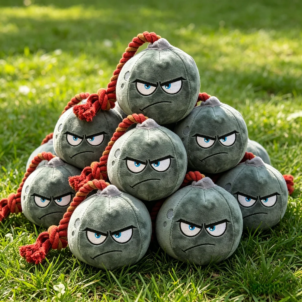 Plush Grenade Dog Toy with Pull Cord: Cute Chew & Tug Toy 1005012112835434