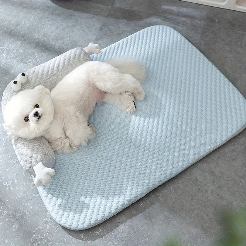 Dog Cool Mat Big-Eyed Monster Breathable and Absorbent Summer Cooling Sleeping Washable Pad Nest 1005012114632846