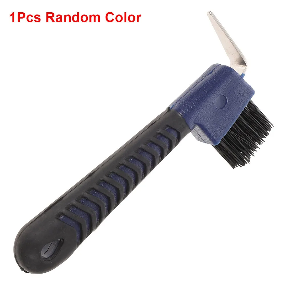 Nylon Bristle Horse Hoof Brush Comfortable Grip Metal Hoof Cleaning Tool Anti-Slip Random (1Pcs) 1005012117076073