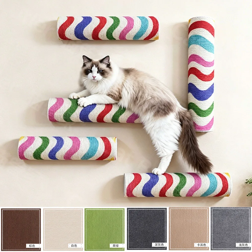 Various Colors Cats Scratching Board Cats Tree Self-Adhesive Scrapers Grinding Scratch Post Wall 1005012122877170
