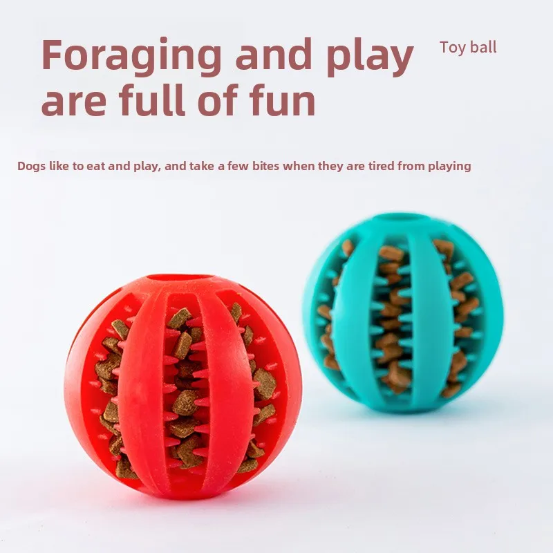 Interactive Pet Dog Training Balls Teething Clening Anti-Boring and Biting Dog Ball Food Dispenser 1005012125497599