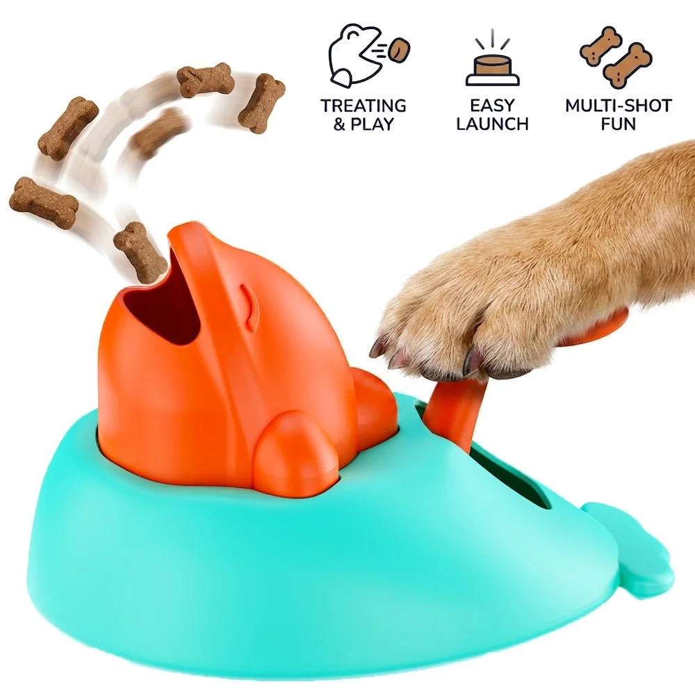 Interactive Dog Toy Snack Launcher Funny Training Feeding Tool for Small Medium Pet Puppy Slow 1005012126644859