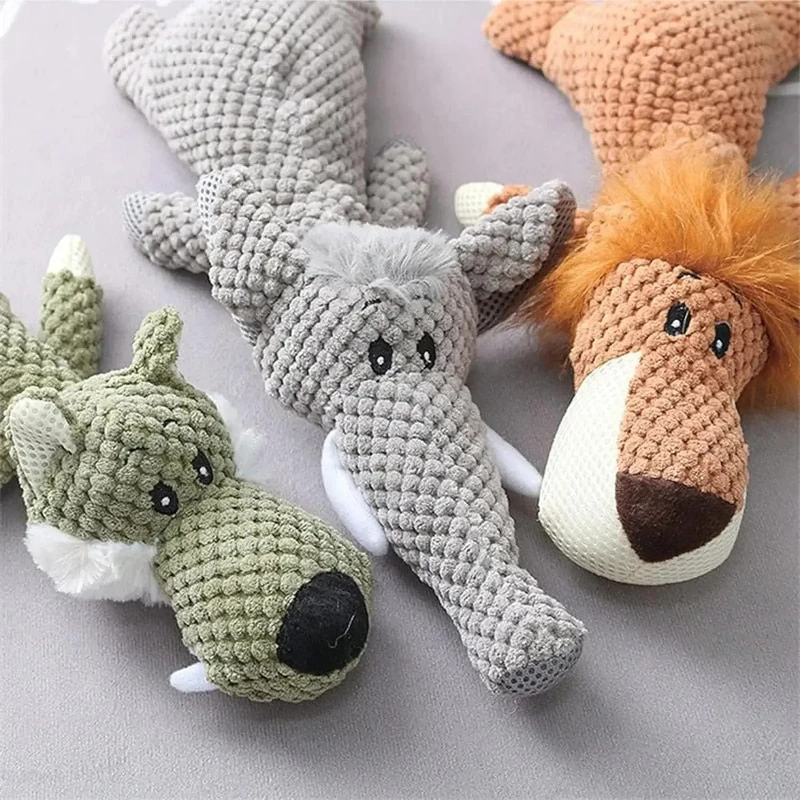 Pet Dog Toy for Large Dogs Cute Plush Squeak Stuffed Toys Fleece Durable Chewing Soft Molar 1005012129993992