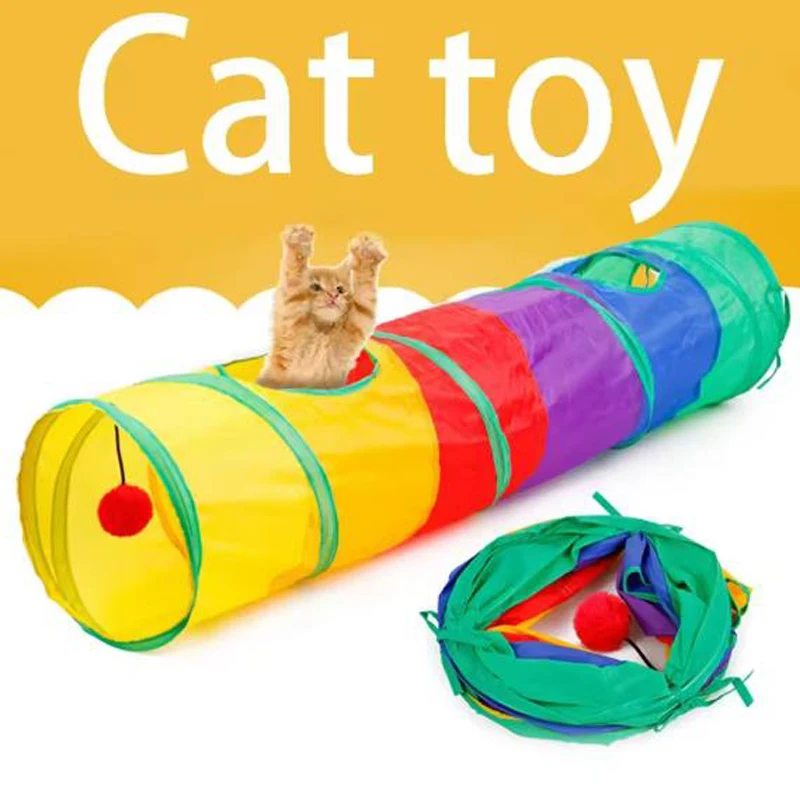 Cat Tunnel Pet Tube Collapsible Play Toy Indoor Outdoor Kitty Puppy Toys for Puzzle Exercising 1005012133734544