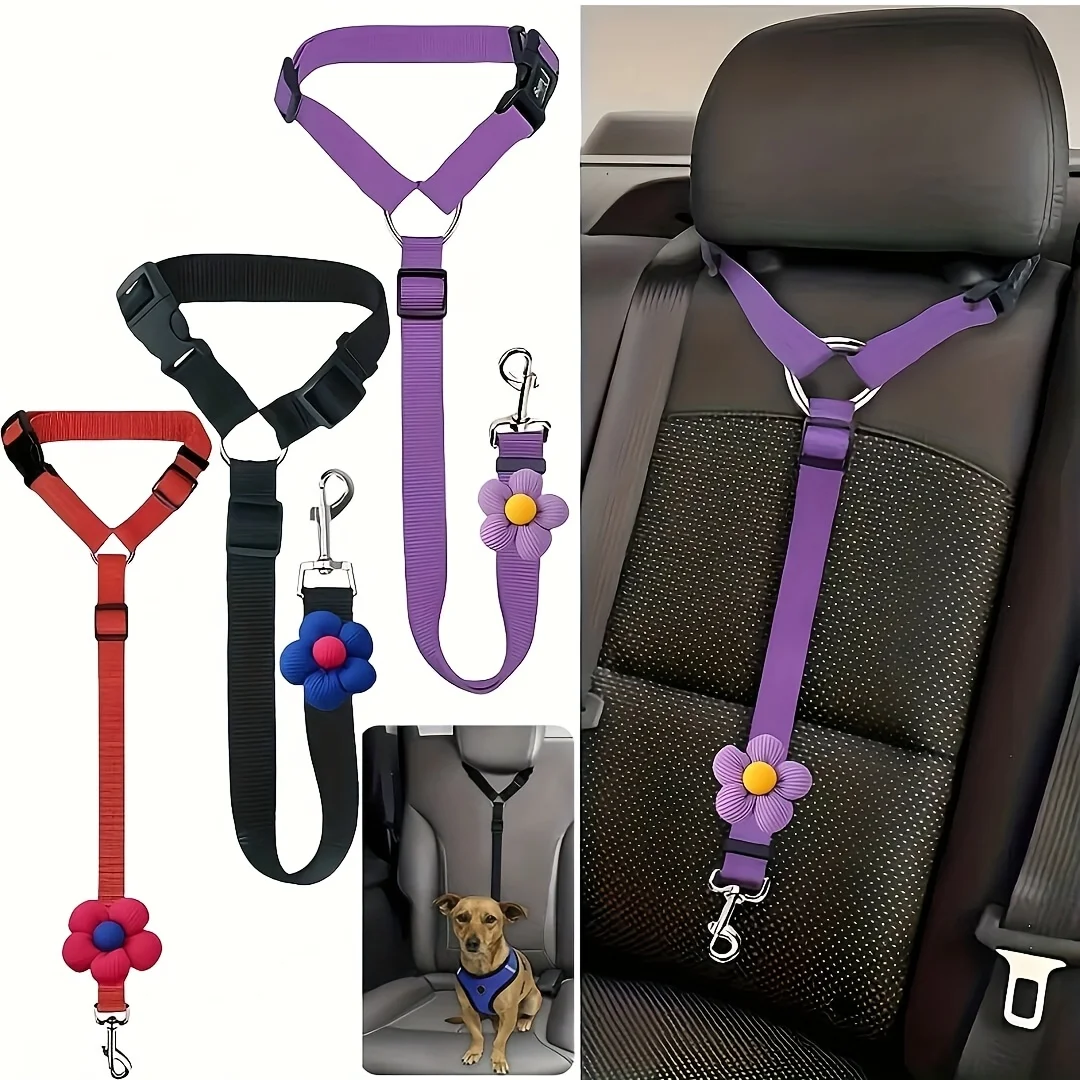 Dog Seat Belt for Vehicle Secure, Pet Car Tether Safety Leash for Dogs in Vehicles (1pc) 1005012146868625