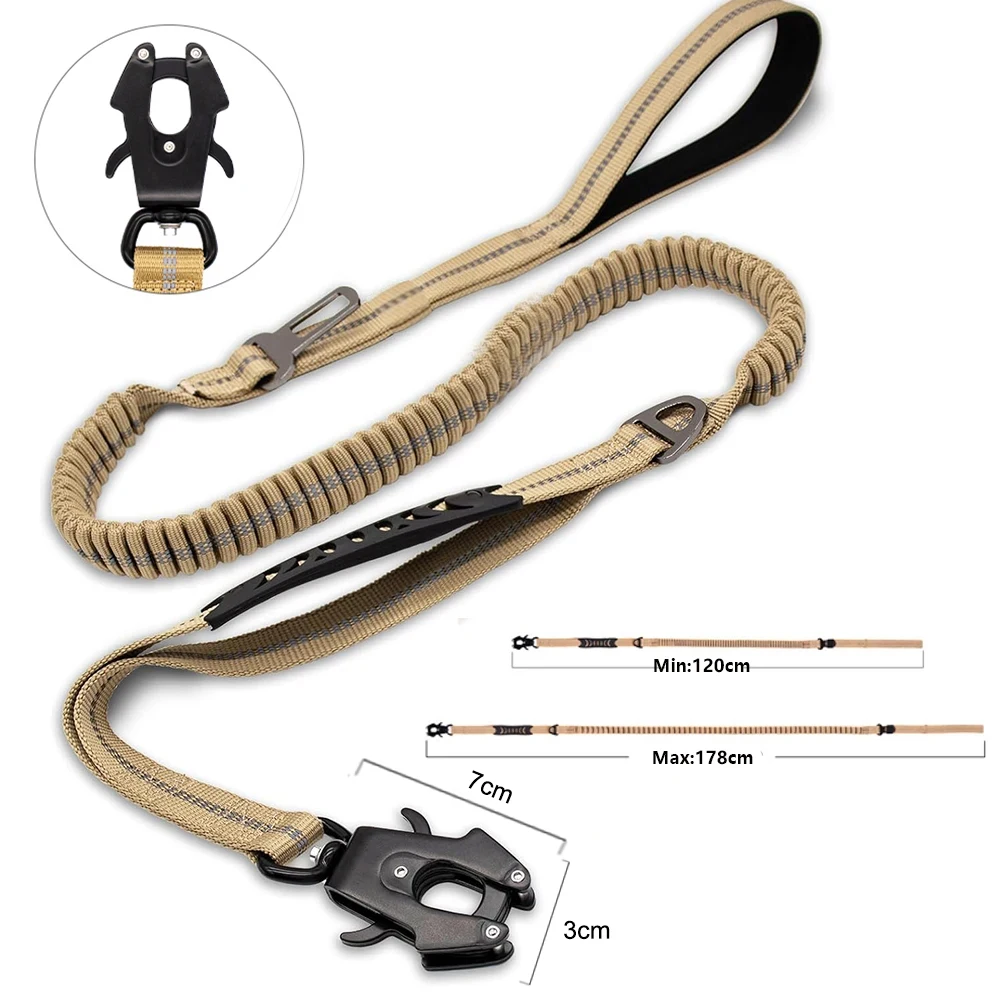 Retractable Shock Absorbing Pet Leashes, Heavy Duty Car Seat Belt for Large Dogs 1005012147024349