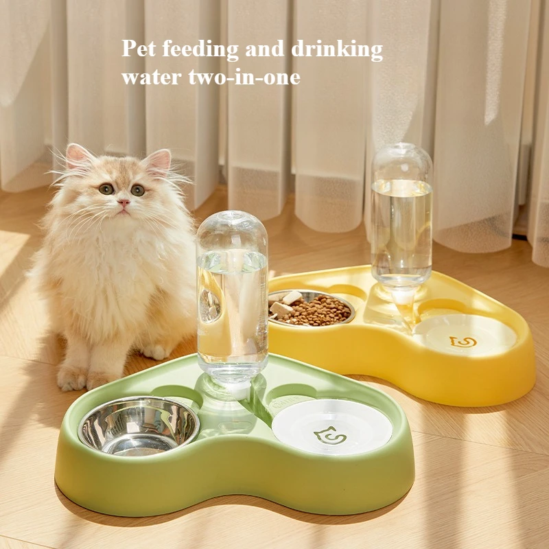 New Cat Feeder Water Bowl Water and Food All-In-One Two-In-One Pet Cat Bowl Pet Supplies 1005012151104175