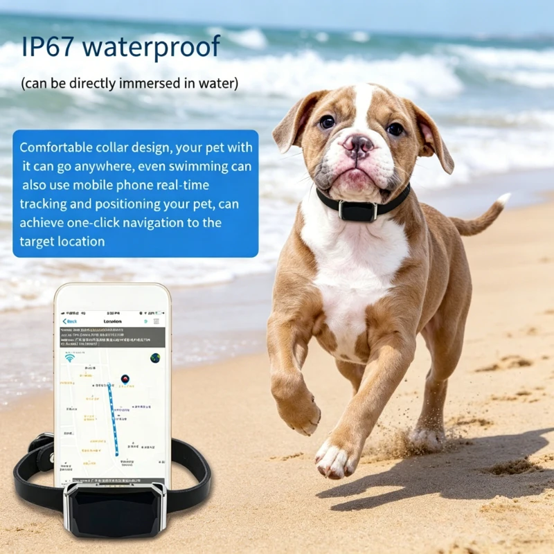NEW IP67 Waterproof Real Time GPS Pet Tracker Smart Pet Locator for Dog Cat Pet Tracking 1005012151550824